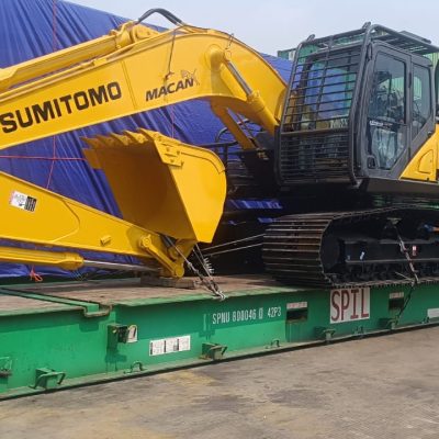 Excavator Sumitomo SH210 from Jakarta to Manokwari